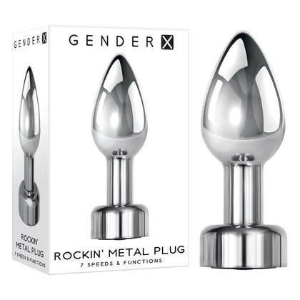 Introducing the Sensual Delights X-7 Metal Plug: A Passionate Journey of Pleasure for All Genders, Designed for Intense Anal Stimulation in a Mesmerizing Onyx Black - Adult Naughty Store