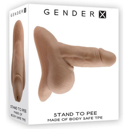 Introducing the Gender X Realistic Stand-To-Pee Funnel - Model XT-2000 - Medium - Tan - For Lifelike Pleasure and Convenience - Adult Naughty Store