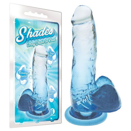 Introducing the Icees 7IN Jelly TPR Dong - Model X7, Blue - Ultimate Pleasure for All Genders, Exquisite Sensations for Intimate Delights - Adult Naughty Store