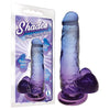 Shades Jewel-Tone Violet Icees 7IN Jelly TPR Dong - Model JTD-7IN-VIO - Unisex Pleasure Toy for Intimate Delights - Adult Naughty Store