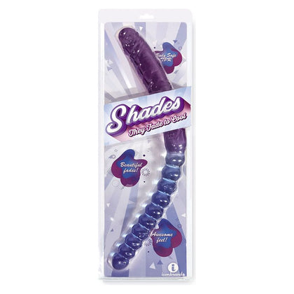 Shades 17'' Jelly TPR Double Dong - The Ultimate Pleasure Experience for All Genders, Unleash Sensual Elegance in Violet to Gold