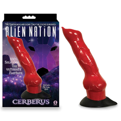 Alien Nation Cerberus Red Canine Fantasy Dong - Model CN-001 - Unisex Pleasure Toy - Red