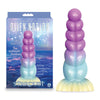 AlienNation Stardust Glitter Rainbow Fantasy Dong - Model ST-21: Premium Silicone Unicorn Horn Dildo for Fantasy Pleasure - Blue/Purple/Gold - Adult Naughty Store