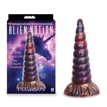 AlienNation Deluxe Silicone Fantasy Dildo PN-01 for All Genders - Crimson & Copper Pleasure Delight - Adult Naughty Store