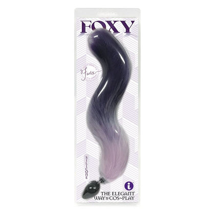 Introducing the Sensual Pleasures Foxy Fox Tail Silicone Butt Plug - Model FP-18, designed for ultimate seduction and pleasure. - Adult Naughty Store