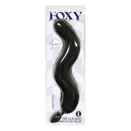 Introducing the Sensual Pleasure Co. Foxy Fox Tail Silicone Butt Plug - Model F18S: The Ultimate Temptation for Sensual Delights in Deep Crimson - Adult Naughty Store