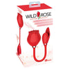 Introducing the Sensual Pleasure Co. Wild Rose Suction & Bullet: Model WRSB-10, for Exquisite Clitoral and G-Spot Stimulation in Seductive Red - Adult Naughty Store