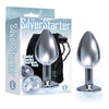 Seductive Pleasures: Silver Starter Jeweled Butt Plug - Model 001 - Unisex - Sensual Anal Delight - Chrome Metallic - Adult Naughty Store