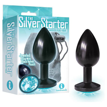 Introducing the Sensual Pleasures Silver Starter Jewel Plug - Model SP-01: A Captivating Twist on Doggystyle Pleasure!