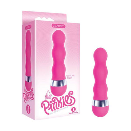 9's Pinkies Curvy Mini-Vibe - Model PCV-1001 - Female G-Spot and Clitoral Stimulation - Pink