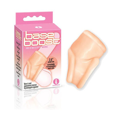 9's Base Boost Cock Ring - Enhance Erection Strength and Length, Perineal Pressure, Ball Hole, Male Pleasure, Transparent
