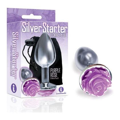 Iconic Silver Rose Petite Anal Plug - Model XR-69 - For Her Sensual Backdoor Delight - Shimmering Silver - Adult Naughty Store