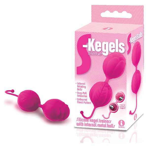 9's S-Kegals Silicone Kegel Trainers with Internal Rotating Weights Metal Balls - Model XX123 - Women's Pelvic Floor Exercisers - Pleasure Enhancing Intimate Toy - Elegant Rose Gold