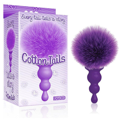 9's Cottontails Beaded Anal Plug - Model X1: Purple Pleasure for All Genders