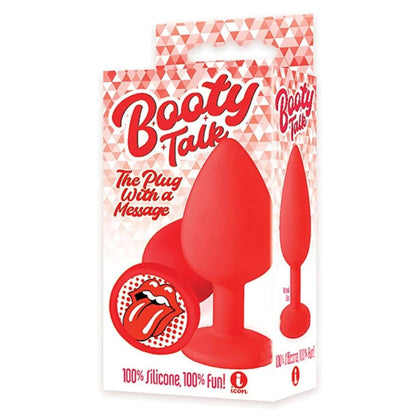 Icon 9's Booty Talk Silicone Butt Plug - Tongue Model 957 for Women - Red