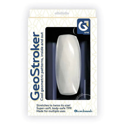 Introducing the Icon Brands GeoStroker #1 Gender-Neutral Diamond-Plate Stroker White 12.7 cm - Adult Naughty Store