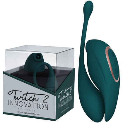 SHOTS Twitch 2 Clitorial Stimulator & Insertable Egg TWITCH2-G Women's Dual Stimulation Vibrator Green