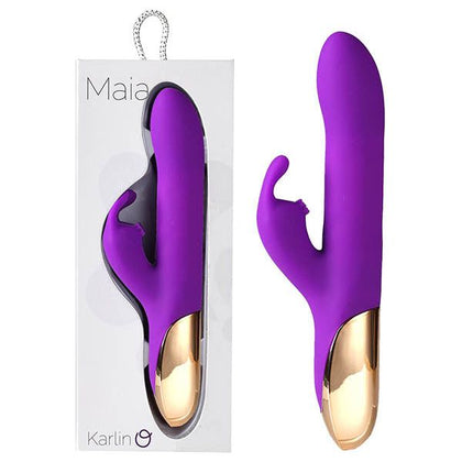 Karlin Petite Triple Action Rechargeable Supercharged Silicone Rabbit Vibrator - Model KR-3P - Female Pleasure - Purple