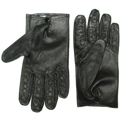 KinkLab Vampire Gloves - Premium Leather Sensation Play Gloves for Intense Ticklish Pleasure (Model: VKL-001) - Unisex - Fingertip Metal Points - Black - Adult Naughty Store