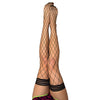 Kixies MICHELLE Diamond Black Fishnet Thigh Highs - A Sensual Lingerie Essential for Women, Perfect for Thigh Accentuation - Adult Naughty Store