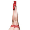 Kixies THIGH HIGH WHITNEY Nude/Red Back Seam Thigh Highs - Size A - Adult Naughty Store