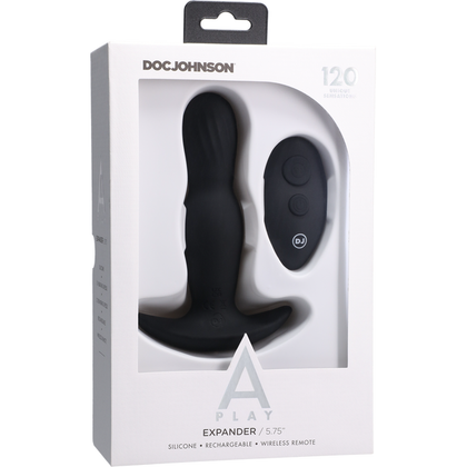 Introducing the SensaPleasure Expander - Rechargeable Silicone Anal Plug With Remote - Black: The Ultimate Pleasure Experience for All Genders and Boundless Delights