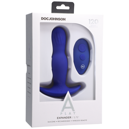 Introducing the SensaPlay EXPANDER - Rechargeable Silicone Anal Plug With Remote - Model SP-10RB, the Ultimate Pleasure Experience for All Genders in Royal Blue!