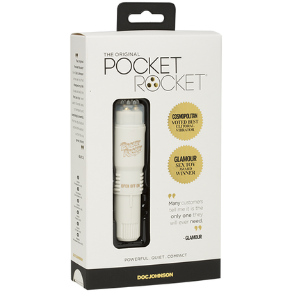 Doc Johnson Pocket Rocket The Original Mini Vibrator PR-001 - Female Clitoral Stimulation - White