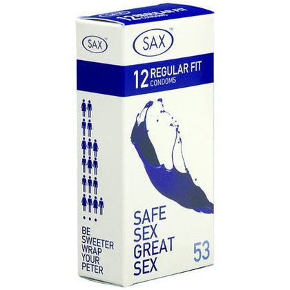 Durex Regular 12's Latex Condoms - Strong & Sensitive, 53mm - Pack of 12, Straight Shafted, Smooth Texture, for Men, Enhanced Pleasure, Natural