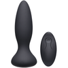 A-Play Vibe Adventurous Rechargeable Silicone Anal Plug With Remote - Model AV-100 - Unisex - Intense Pleasure - Black - Adult Naughty Store