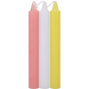 Introducing the Sensual Pleasures Japanese Drip Candles - 3 Pack - Pink, White, Yellow