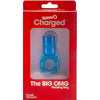 Introducing the Charged Big OMG Vibrating Cock Ring - Model X1: The Ultimate Pleasure Enhancer for Couples in Midnight Black - Adult Naughty Store