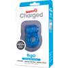 Charged BigO Blue Rechargeable Vibrating Cock Ring for Mutual Pleasure - Adult Naughty Store