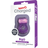 Introducing the Charged™ BigO® Rechargeable Vibrating Cock Ring - Model B-1000: Ultimate Pleasure for Couples in Luxurious Purple - Adult Naughty Store