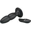 Introducing the Luxurious Beaded For Extra Pleasure Remote Butt Plug - Model X1: The Ultimate Anal Delight for All Genders in Exquisite Onyx Black - Adult Naughty Store