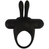 Laviva Rabbitty Babbitty Silicone Cockring Set - Model R1B, Rechargeable Bunny Ear Clit Stimulation - Black
