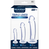 Introducing the Sensual Pleasure Triple Lover 3 in 1 Training Kit - Model TL-3000, for All Genders, Multiple Areas of Pleasure, in Clear - Adult Naughty Store