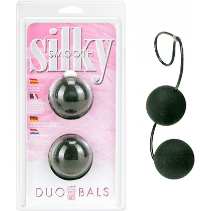 Introducing the Sensual Pleasure Silky Smooth Duo Balls - Model SSB-001: A Captivating Journey for Intimate Bliss (Black)