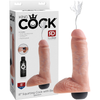 King Cock® Squirting Cock With Balls - Realistic Ejaculating Dildo for Intense Pleasure - Model X123 - Designed for All Genders - Ultimate Play Experience - Flesh