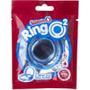 Introducing the Ring O 2 Double Pleasure Penis Ring with Testicle Support - Model R2DPS-001 - for Men - Enhanced Sensations and Pleasure - Black - Adult Naughty Store