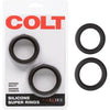 COLT Silicone Super Rings - The Ultimate Stamina Enhancing Erection Rings for Men - Model XR-1001 - Designed for Intense Pleasure and Lasting Power - Deep Dark Black - Adult Naughty Store