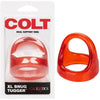 Colt XL Snug Tugger Dual Enhancer Ring with Scrotum Support - Red - Adult Naughty Store