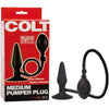 COLT Medium Pumper Plug™ - The Sensual Silicone Inflatable Anal Pleasure Enhancer for Him and Her (Model: MP-5000) - Black - Adult Naughty Store