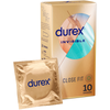 Durex Invisible Close Fit 10's - Ultra-Thin Latex Condoms for Enhanced Sensitivity and Protection in Transparent Color - Adult Naughty Store