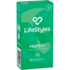 LifeStyles Protect 10's Straight Fit Lubricated Condoms - Model P10S - Male - Pleasure Enhancing - Natural Color - Adult Naughty Store