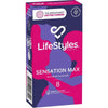 LifeStyles® Sensation Max SM8 Dotted Condoms for Men - Model No. SM8 - Enhancing Pleasure - Natural Colour - Adult Naughty Store