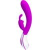 Harlan (Purple) Silicone Dual Motor Rabbit Vibrator - Model HRLN-2001 - For Women - Intense Pleasure for Clitoral and G-Spot Stimulation