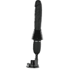 Laviva Dark Saber Black Silicone Dildo Vibrator - Model LS-380, Male and Female Pleasure