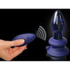 Introducing the SensaGlass Icicles No. 85 Vibrating Glass Plug for Ultimate Pleasure - Unisex, Anal Stimulation - Black