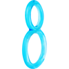 Ofinity Dual-Action Double Erection Ring for Men - Model OX-2000 - Enhances Erections, Sensitivity, and Orgasms - Red, Clear & Blue Options